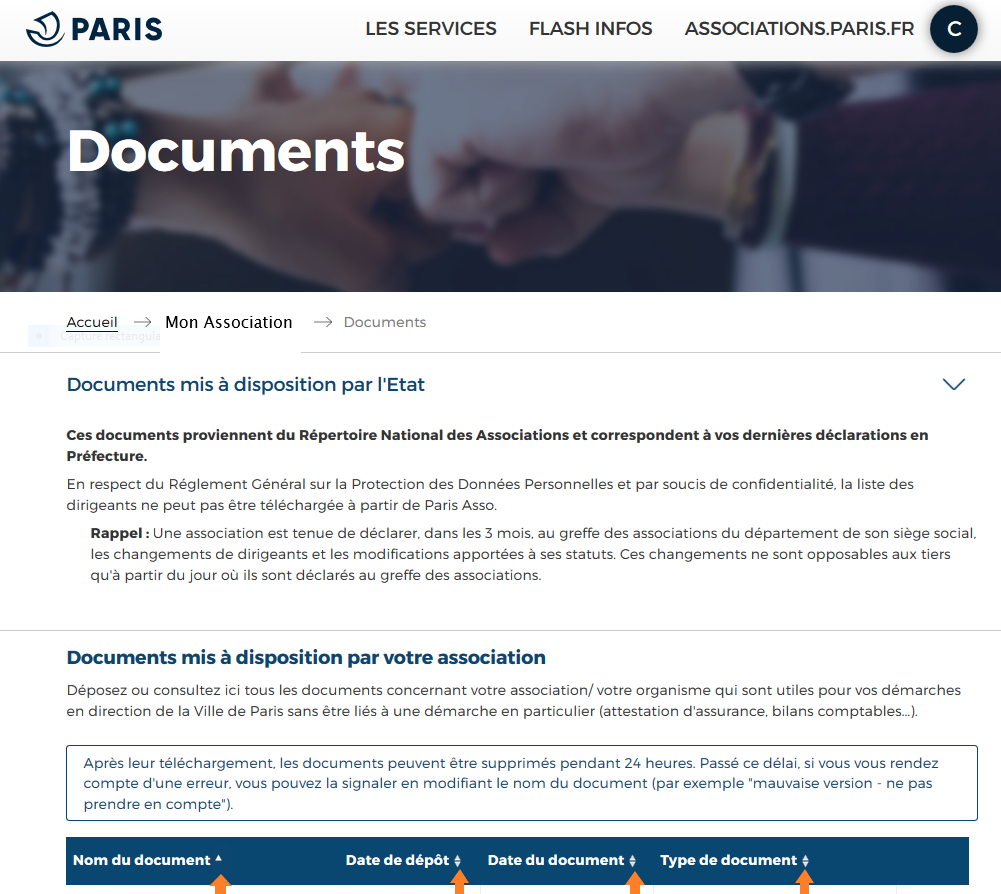 Tri des documents