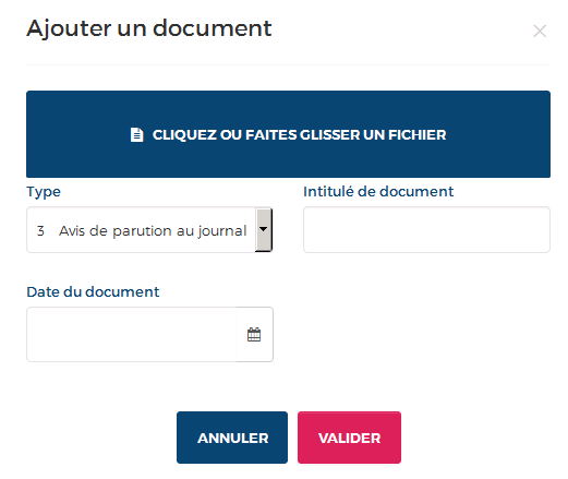 ajout de document